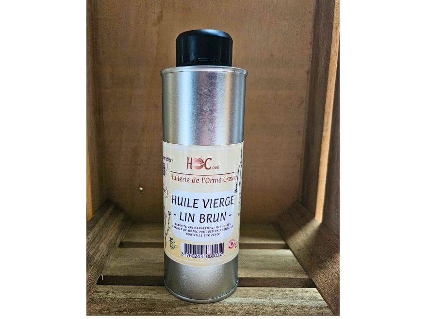Huile vierge artisanale de lin brun 250 ml