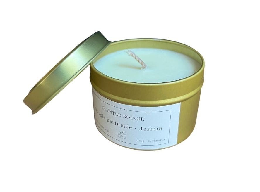 Scented bougie 100g Jasmin Bougie artisanale au Jasmin 100g